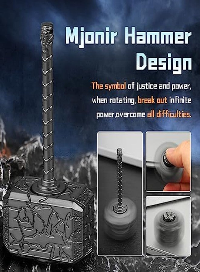 Amarlozn Hammer Fidget Spinner Toys for Kids Adults, Glow in The Dark Luminous Tri Spinner, Metal 2 in 1 Infinity Cube Desk Decor, Stress Relief ADHD Birthday Gift for School Office Boys Friends - Image 3
